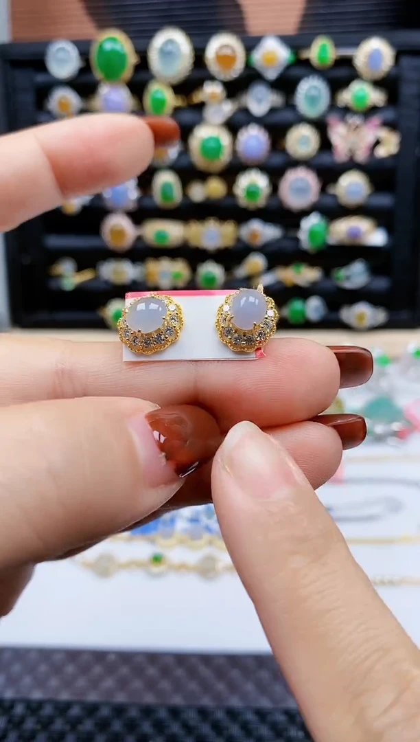 银S925镶嵌戒指翡翠460