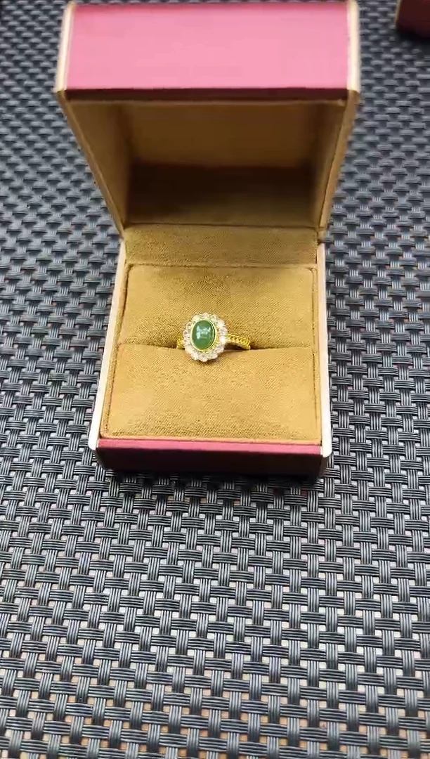 未镶嵌戒指和田玉碧玉戒指（多样性发货）