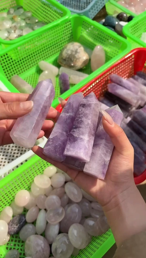 【闪购商品】水晶摆件未镶嵌紫水晶柱子多样性发一个 224