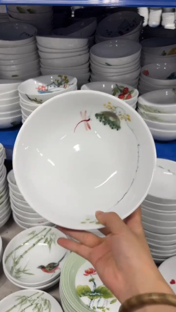 瓷片景德镇手绘釉中彩（食品级）大胖碗