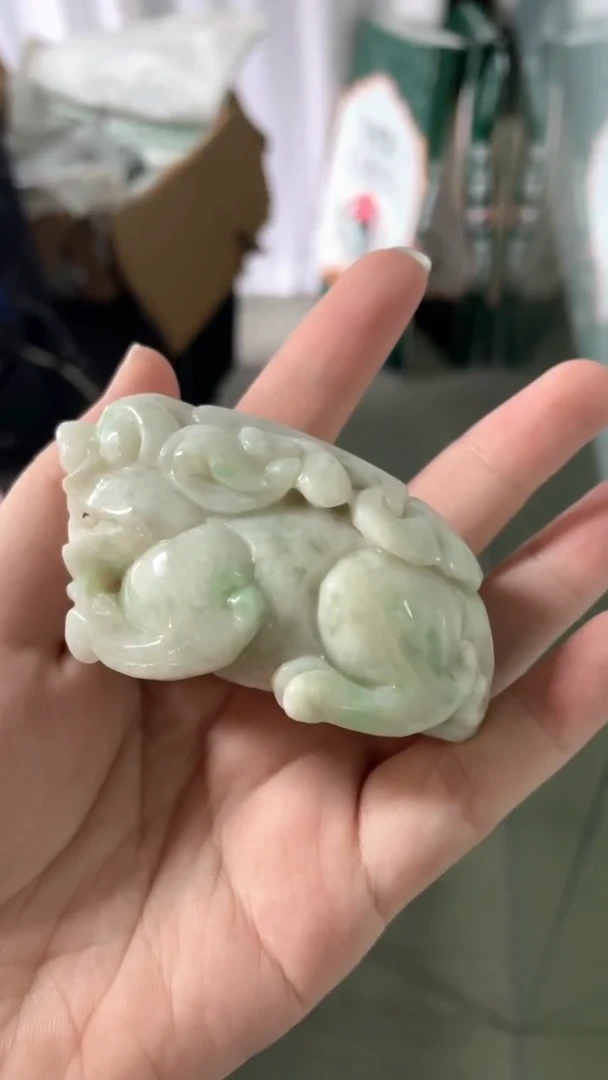 未镶嵌把件翡翠冷* 冷雨