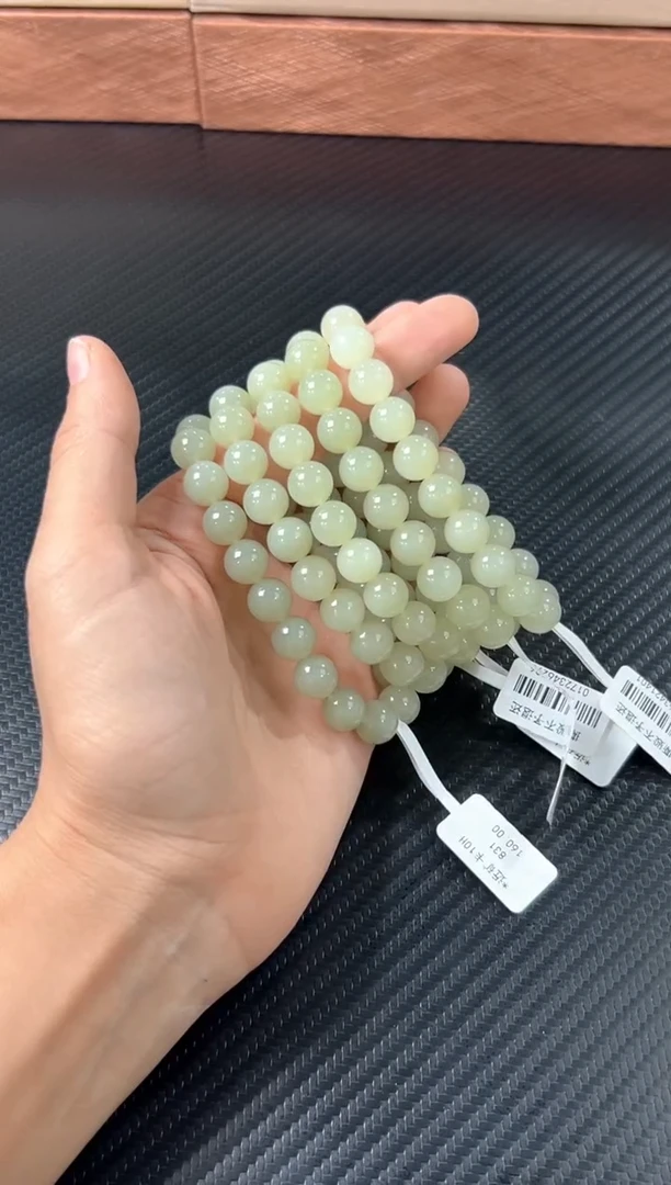 未镶嵌手串和田玉且末微色差近矿卡10 多样性发货拍一发一