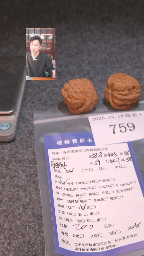把件文玩核桃c**7白狮子759諘帝文化