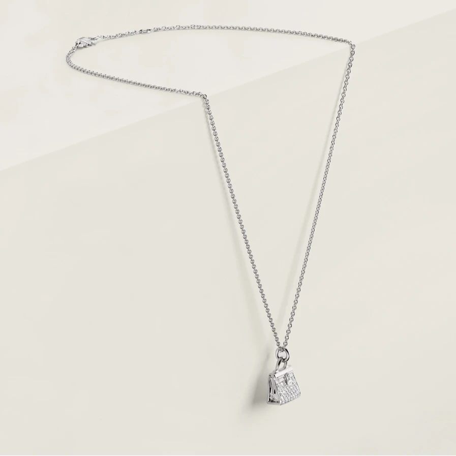 99新 Hermes/爱马仕 爱马仕18K白金kelly项链新扣/23年可送人