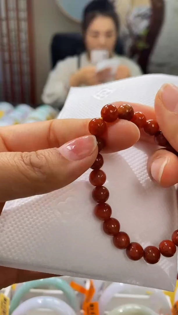 未镶嵌手链翡翠红翡 手串