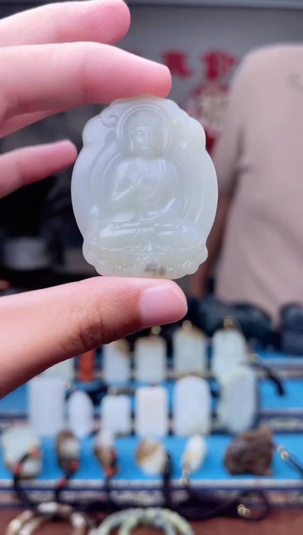 和田玉未镶嵌挂件1