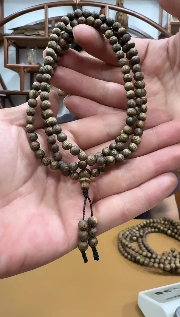 手串沉香尖峰岭虎斑奇05圆珠多圈 多样性发一