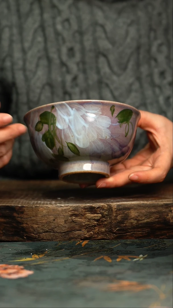 【闪购商品】杯杯釉下彩手工手绘同款陶器