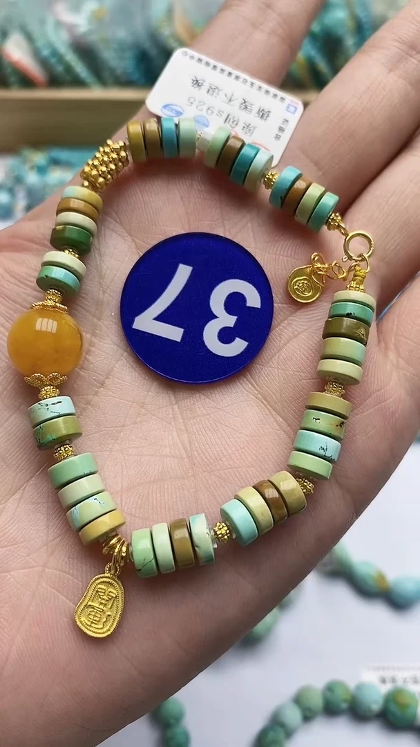【闪购商品】绿松石手链银S925镶嵌37
