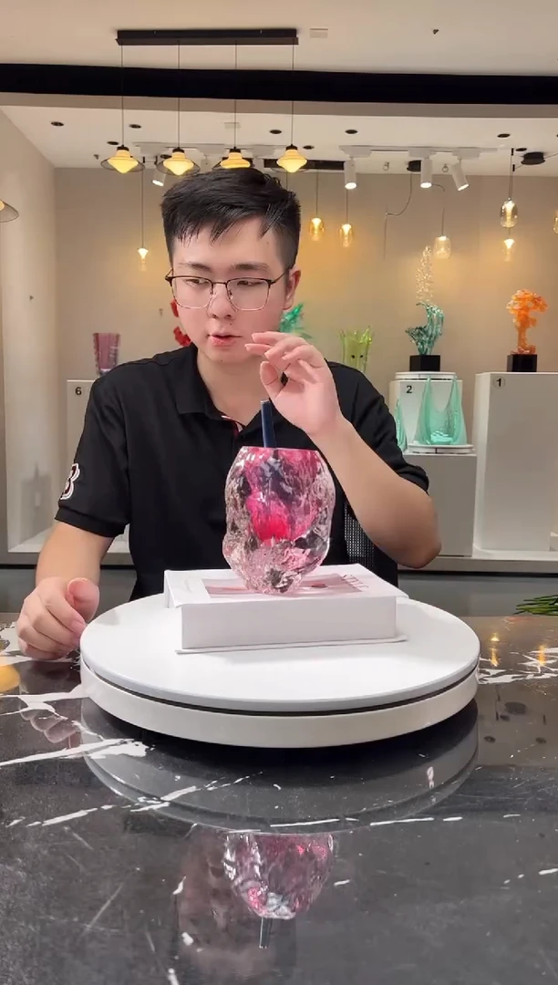 摆件巴比特美学 冰川纹小花插