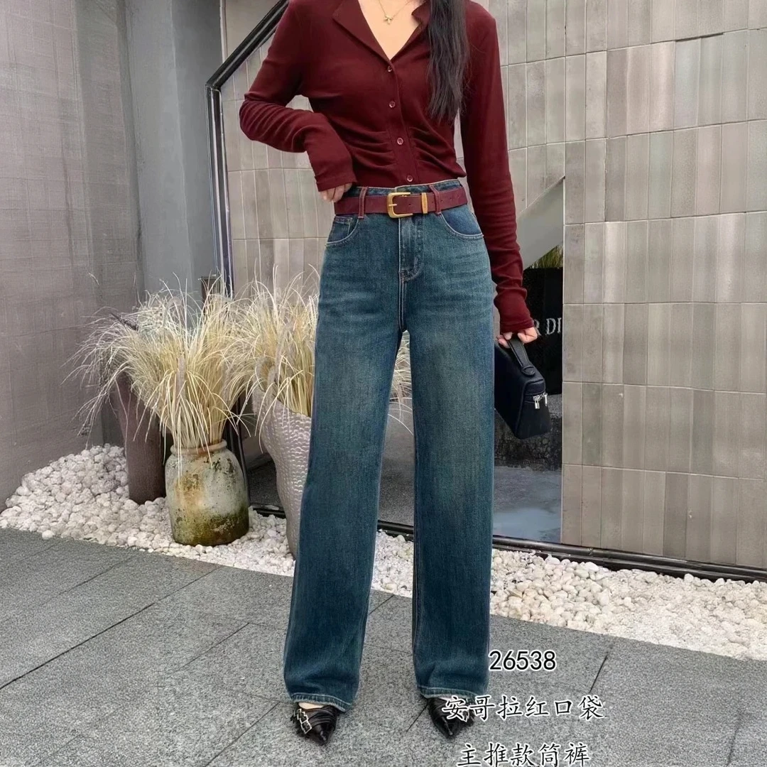 秋冬新款直筒牛仔裤68538（没皮带）