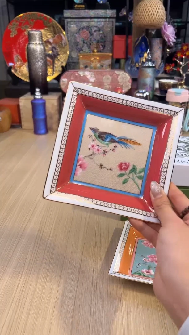 151瑰宝牡丹四方盘-粉