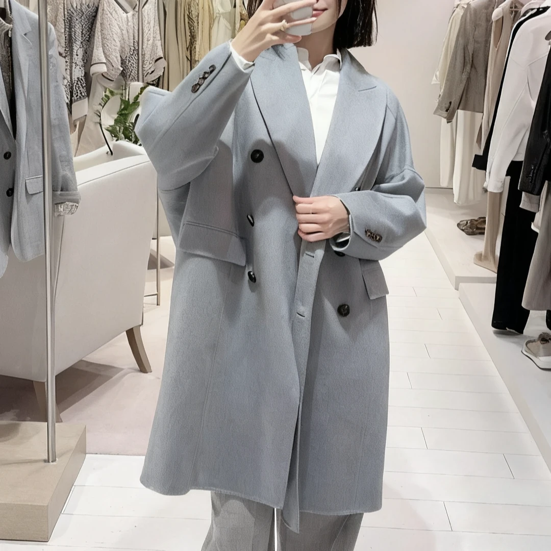 未使用 Brunello Cucinelli/布鲁内洛·库奇内利 双排扣翻领大衣