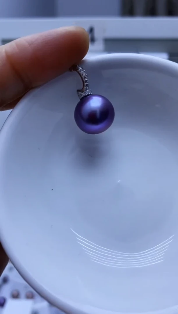 颈饰银S925镶嵌淡水珍珠吊坠