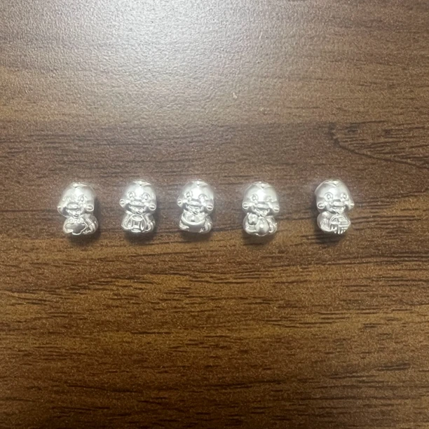 吊坠足银 新年五福蛇足银配件（只有配件，蛇尺寸迷你，参考图片