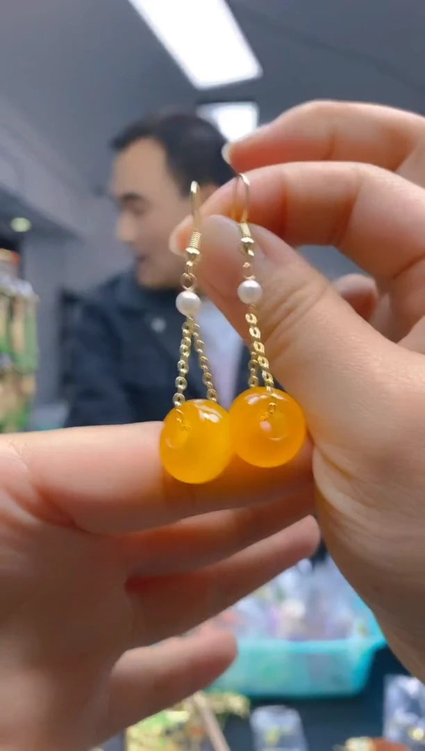 【闪购商品】玛瑙/玉髓耳饰合金036玛瑙饰品