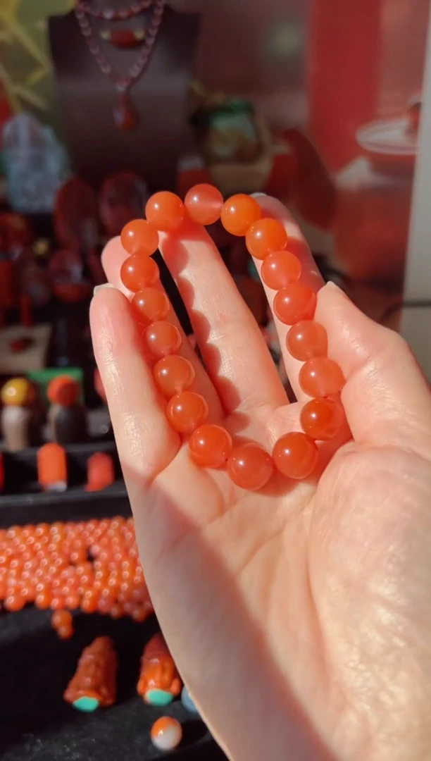 未镶嵌手链南红玛瑙11mm手串（定向锦鲤）