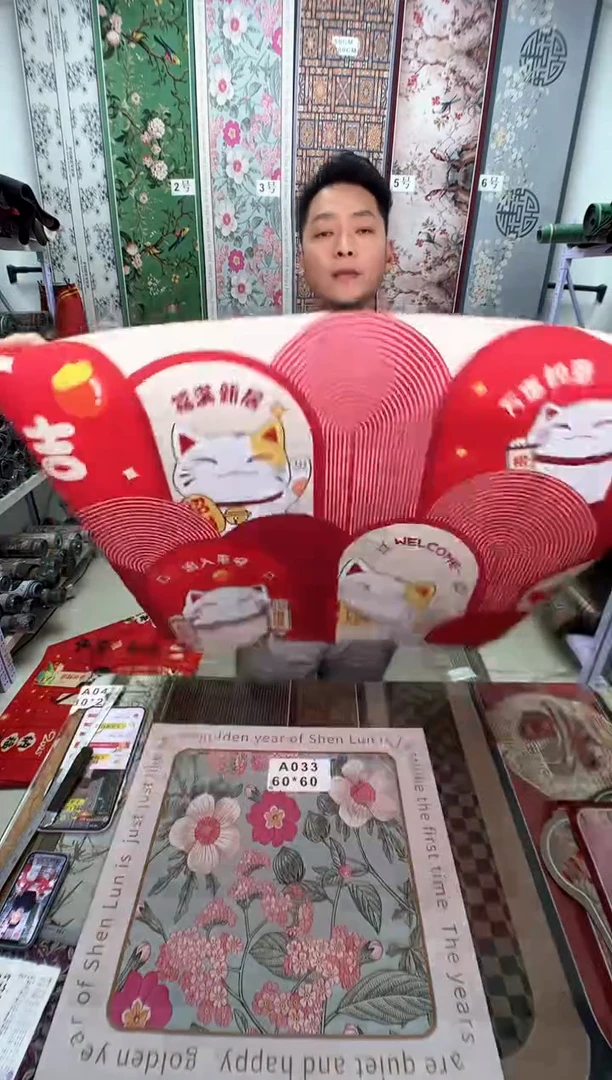 混纺80 120 招财猫