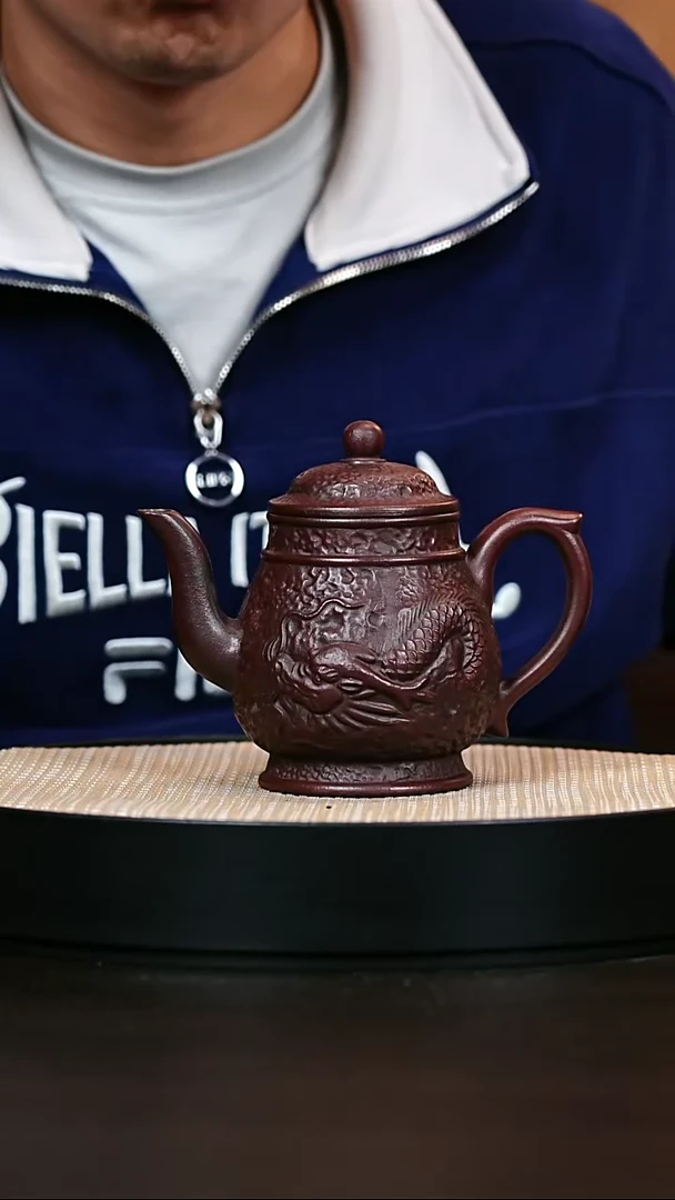 茶壶紫砂原矿紫砂壶明远宫灯350cc