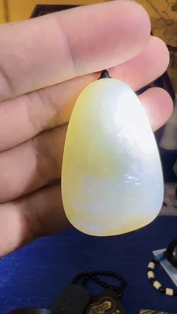 【闪购商品】和田玉挂件未镶嵌和田 月光观音（飞铃文玩）