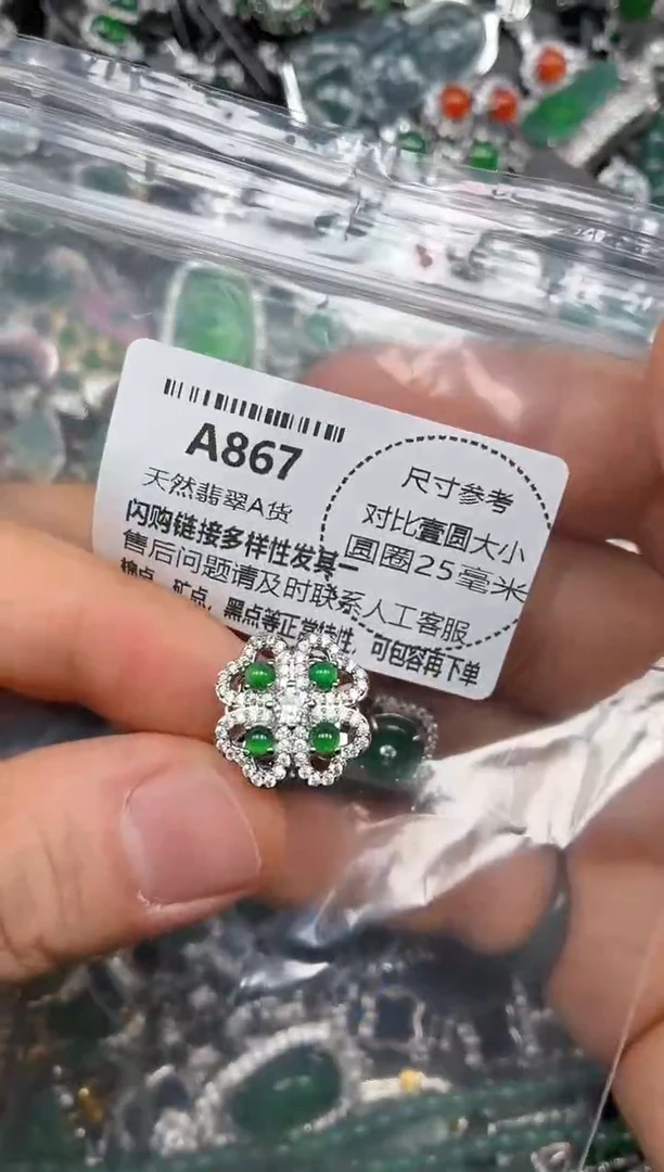 颈饰未镶嵌翡翠A867戒指