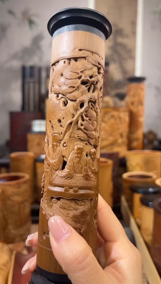 博*.雅集图香筒一只