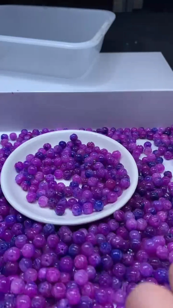 未镶嵌颈饰玛瑙/玉髓W3305舒*俱来莲花8MM*10颗