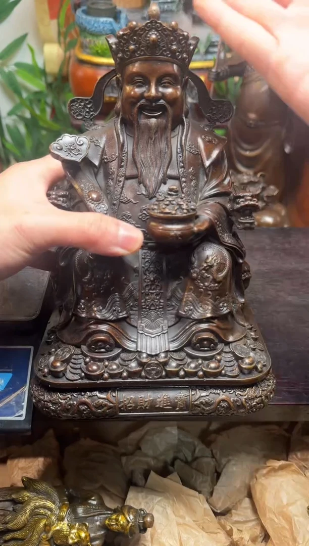 潼潼古铜只卖真铜！（大坐财神像）