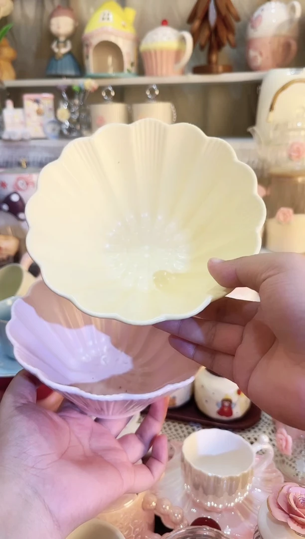 瓷片 发货快，质量好，放心拍， 面碗黄+粉