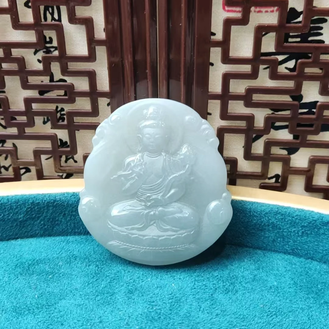 和田玉大势至菩萨吊坠（马）