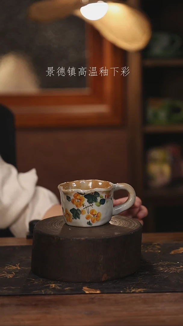 陶瓷景德镇高温釉下手绘陶瓷@L380@