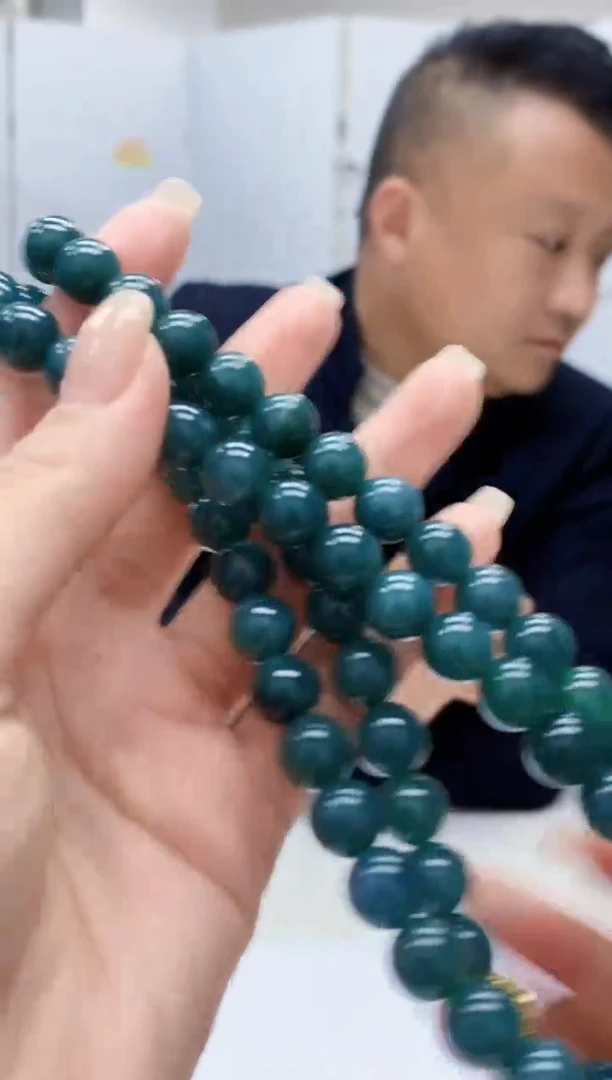 【闪购商品】定制翡翠未镶嵌4969lr-毛货珠链46