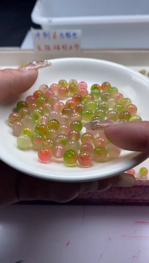 【闪购商品】玛瑙/玉髓颈饰未镶嵌w833水蜜桃盐源8mm*40颗