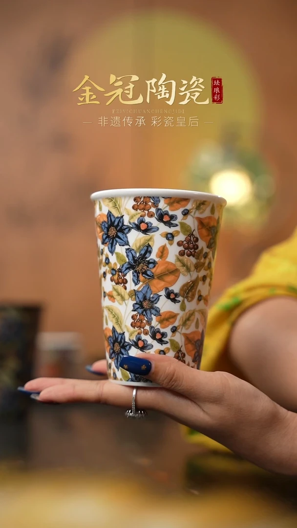 陶瓷月光白羽 ·【可乐杯】
