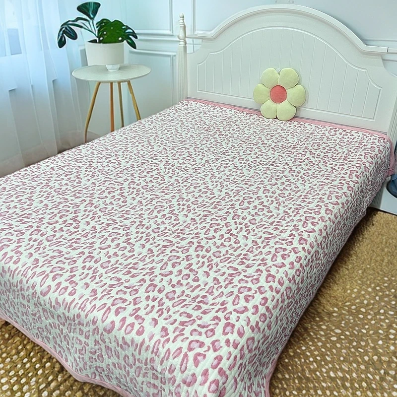 【粉色豹纹】秋冬宝宝绒生姜暖绒踏榻榻米保暖锁温舒服床盖