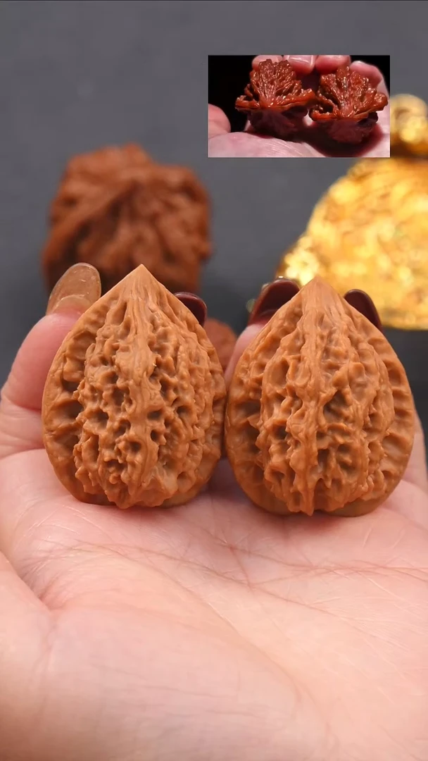 【闪购商品】文玩核桃把件35十三陵鸡心