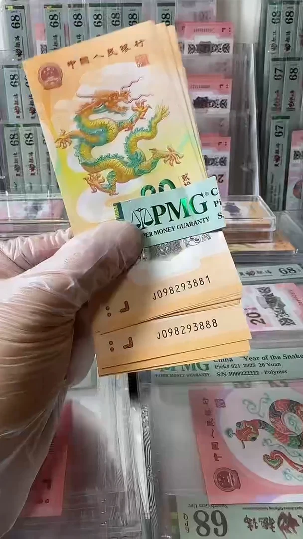 塑料098293881龙钞标十包PMG