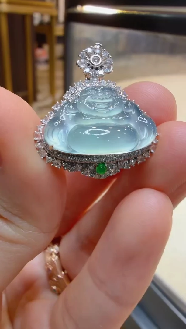 吊坠(不含链)18K金镶嵌翡翠多样性团购发一件