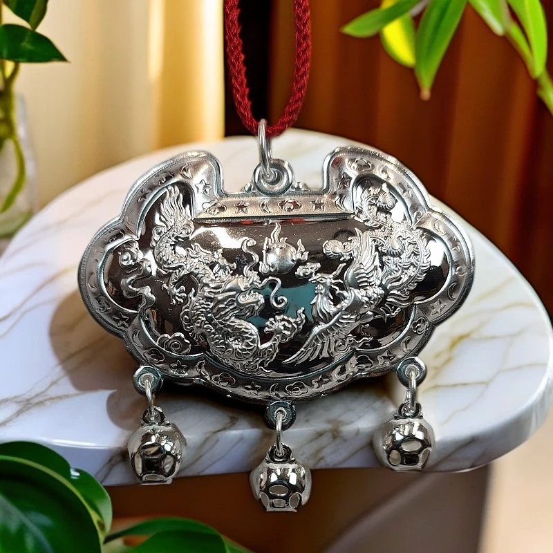 足银银制品 银制品长命锁.宝宝.儿童.满月.足银锁#时尚#银饰#饰品
