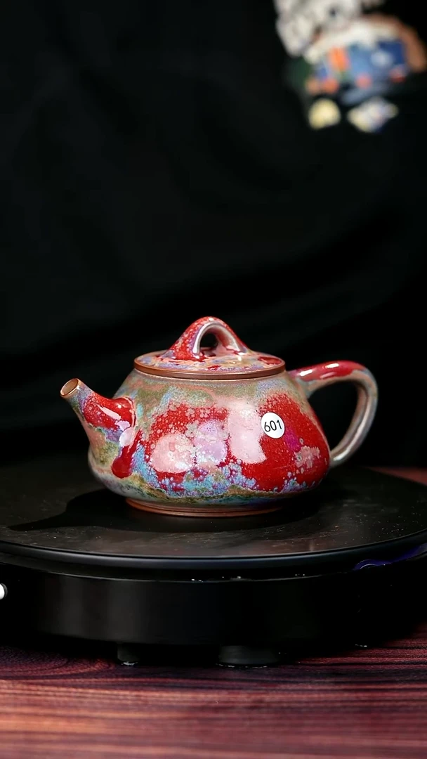 601#李朝斐一级品原矿钧瓷石瓢壶