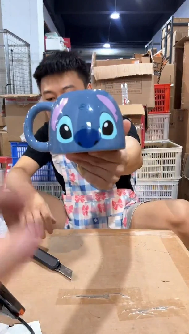 瓷片史迪仔馒头杯