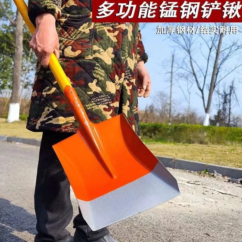 加厚全钢方铲洋铲家用钢锹铁锹大全锰钢农用挖土工具高锰钢方铲