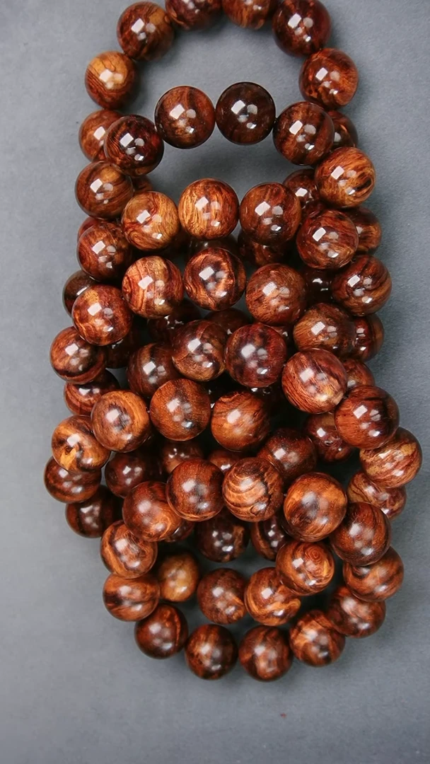 黄花梨/降香黄檀手串/手链1.8野山料水波留疤多样性发一