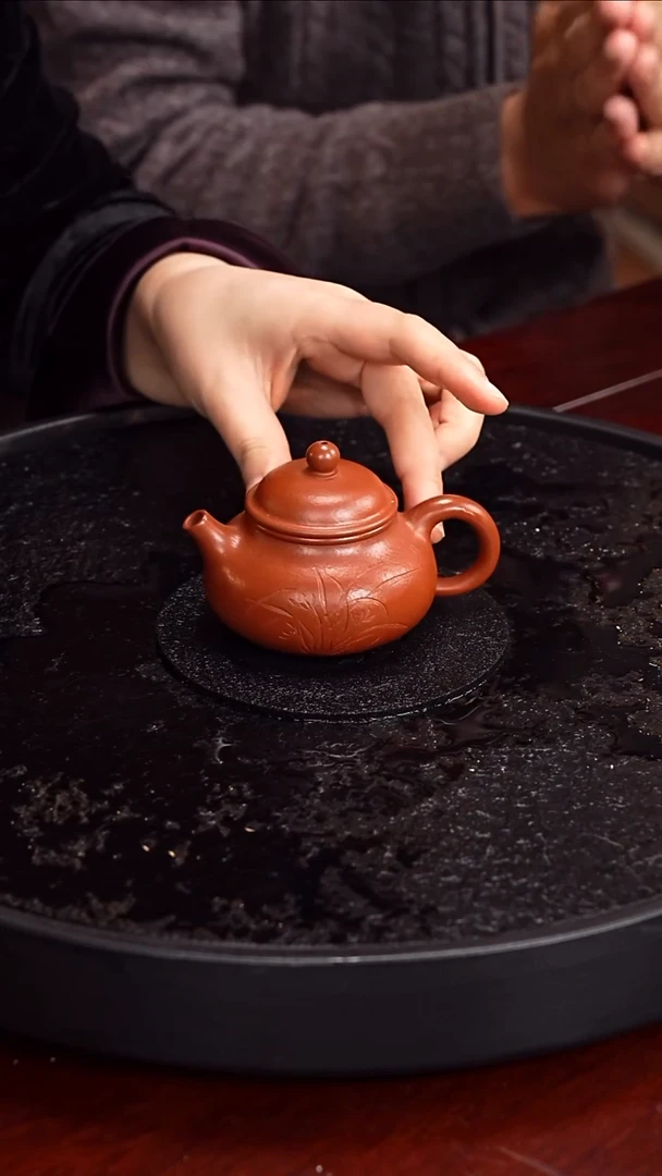 茶壶紫砂蒋氏工堂  容天91  朱泥 130毫升