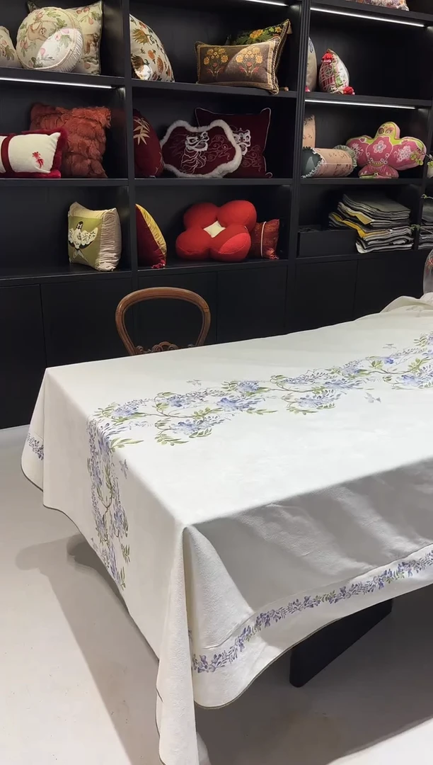 无纺布紫藤桌布定制尺寸170*305