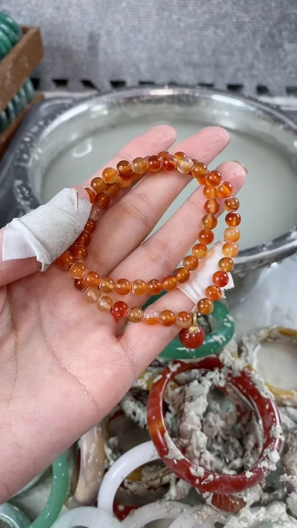 【闪购商品】玛瑙/玉髓手链未镶嵌玛瑙多圈