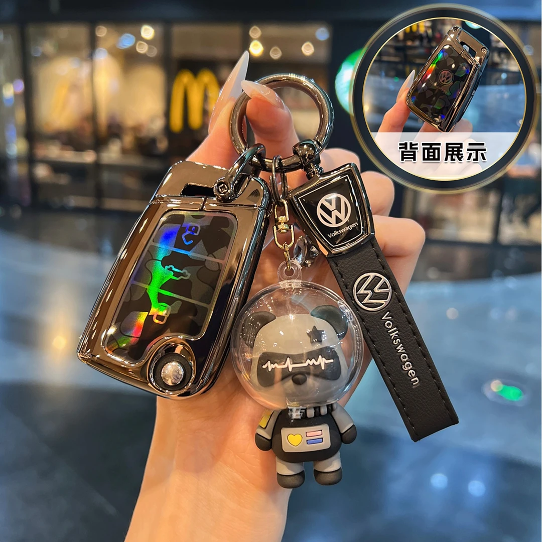 适用大众途观L钥匙套新速腾包探岳扣途昂车朗逸探歌影凌渡壳男女