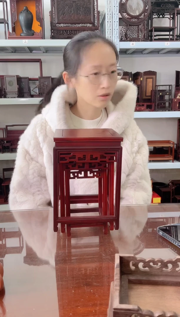 【闪购商品】红酸枝木类花架三件套150