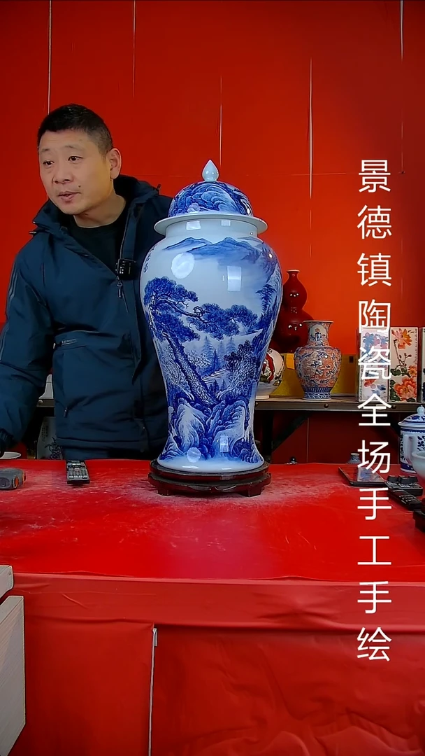 摆件陶瓷景德镇陶瓷 全场手工手手工绘