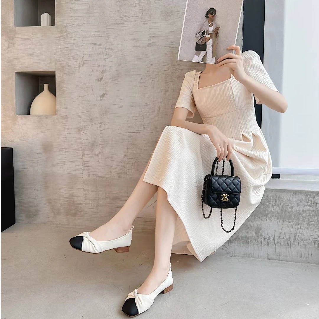 春季新款ins风玛丽珍女鞋乐福鞋一字带浅口小香风小皮鞋单鞋